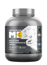 MuscleBlaze Biozorb whey protein UAE in rich chocolate flavor, 5 lb container for muscle recovery